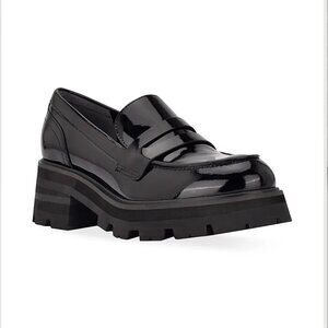 Marc Fisher Latika 60MM Leather Lugged-Sole Penny Loafers